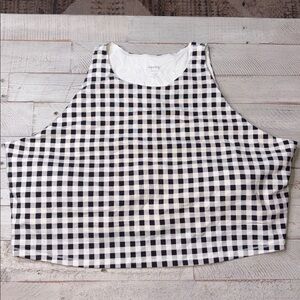 Old Navy Active Powerchill Light Support Top Black & White Bra 4x